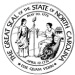 The seal of north carolina is shown in black and white.